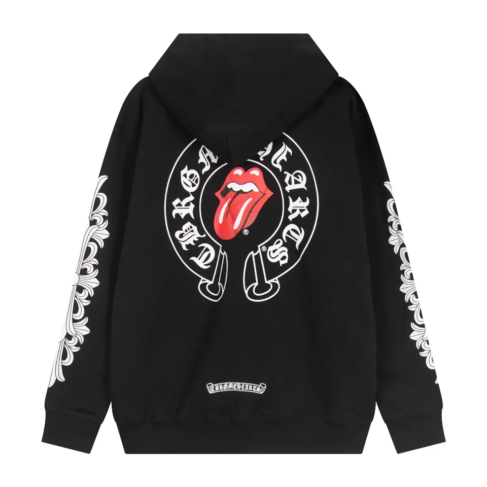 P290 Chrome Hearts Chrome Hearts Sanskrit Sword Zipper Cardigan Hooded Sweatshirt Size: S M L XL Color: Black